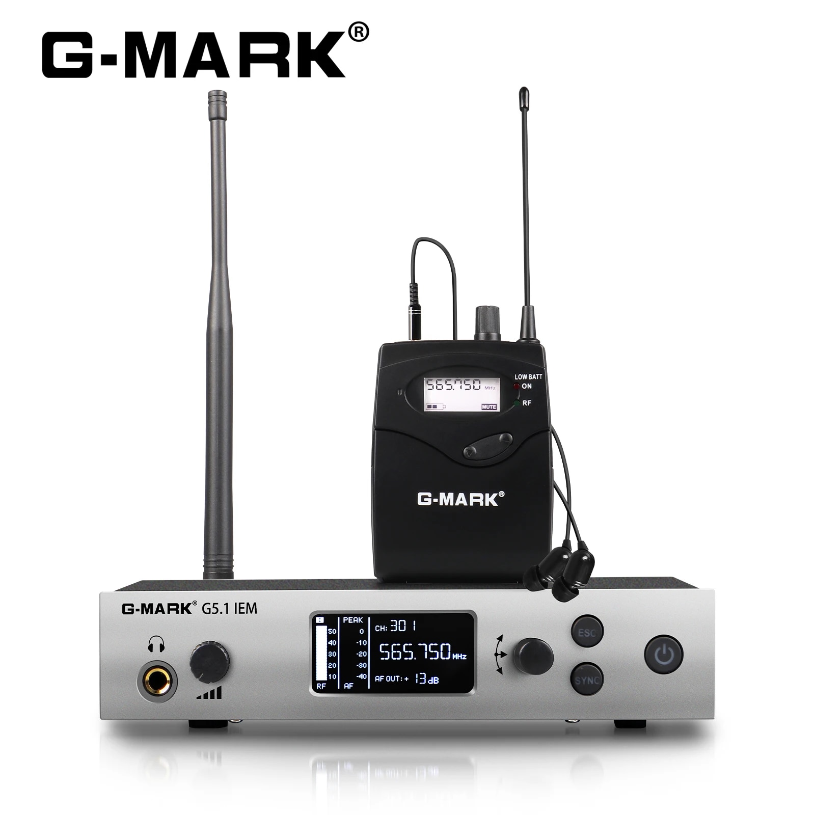 In Ear Monitors For Singers - G-MARK-Wireless In Ear Monitor System, G5.1IEM,