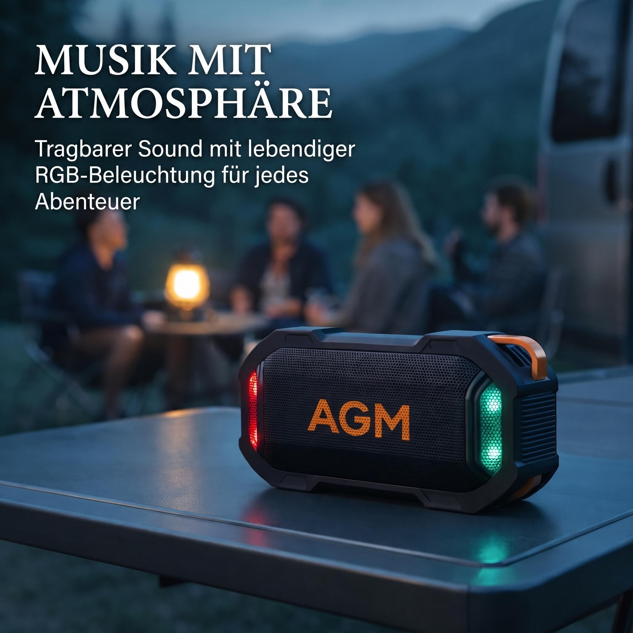 Caixa de Som Sem Fio AGM MAG R - Portable Bluetooth Speaker Waterproof Ipx7 avaliação e preço