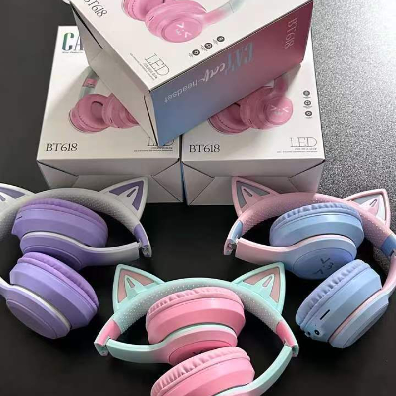 Fones de Ouvido Bluetooth Sem  - Cat Ear Bluetooth Headset Led avaliação e preço