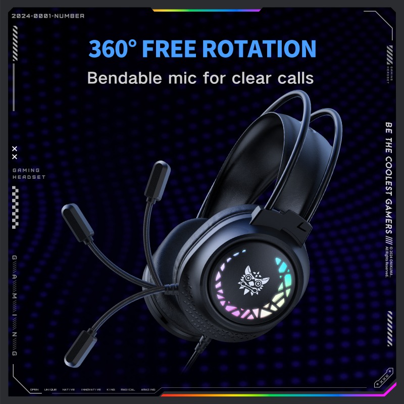 Fone de Ouvido Gamer ONIKUMA X - Gaming Headset With Mic Rgb avaliação e preço