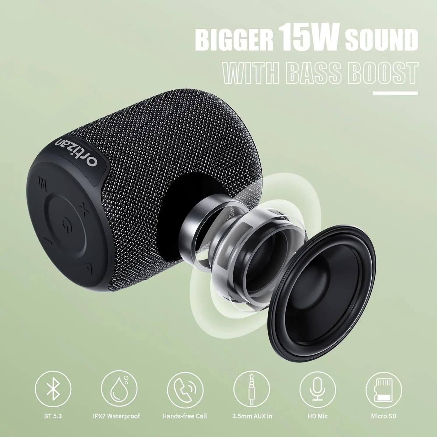 Ortizan-x2 alto-falante blueto - Portable Bluetooth Speaker Waterproof Ipx7 avaliação e preço