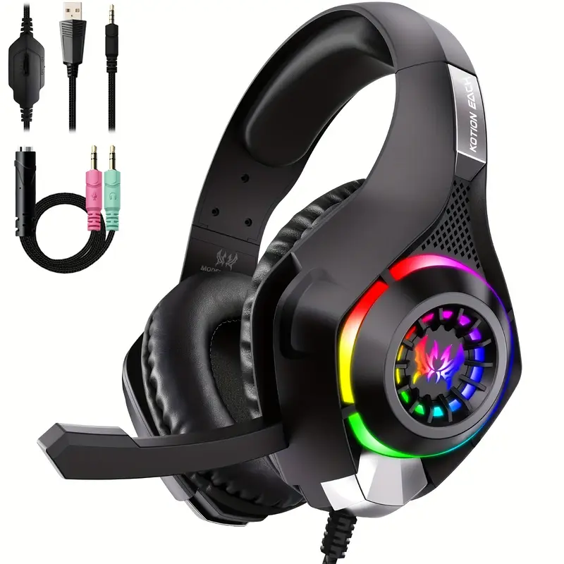Fone de Ouvido Gamer para PC,  - Gaming Headset With Mic Rgb avaliação e preço