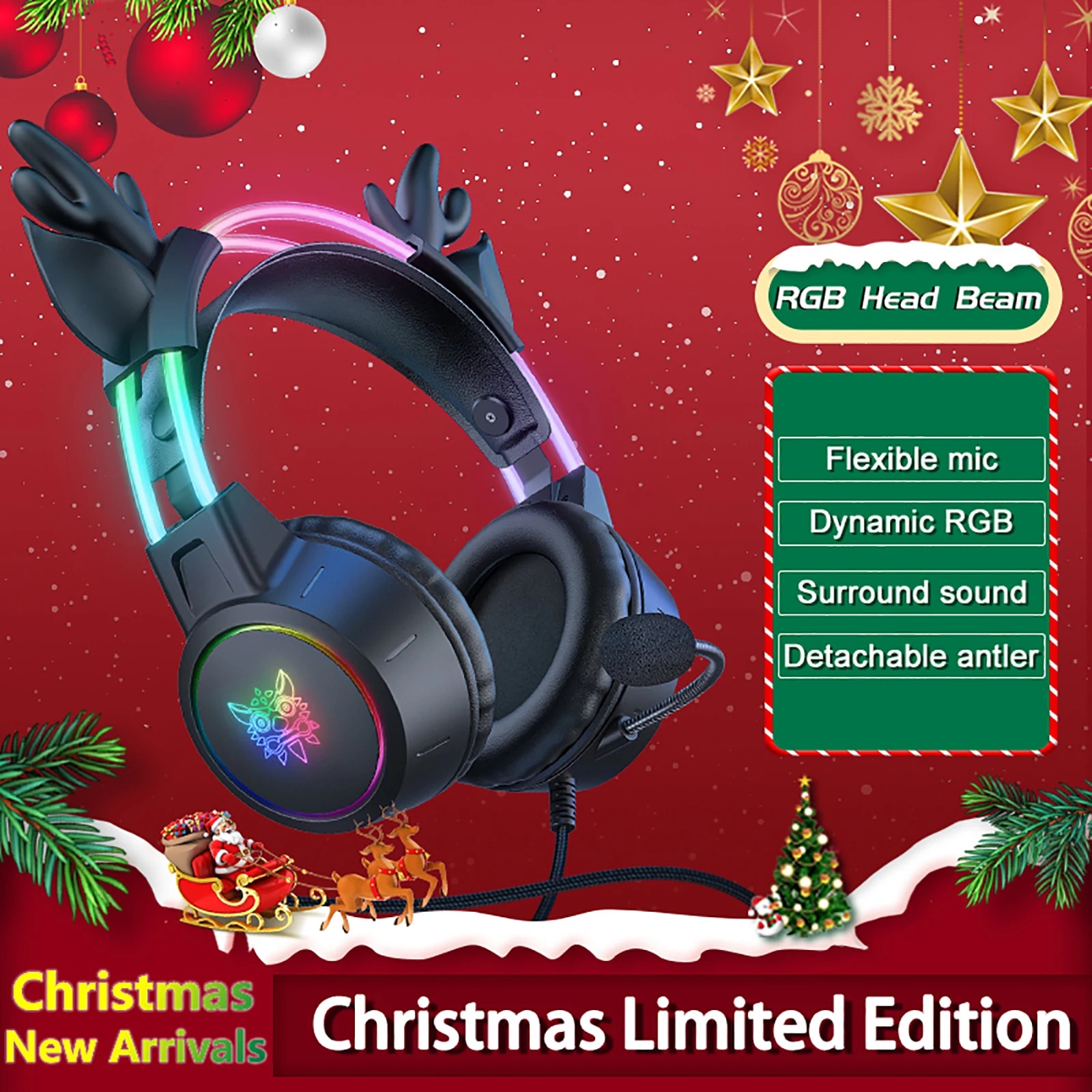 ONIKUMA-Gaming Headset com sup - Gaming Headset With Mic Rgb avaliação e preço