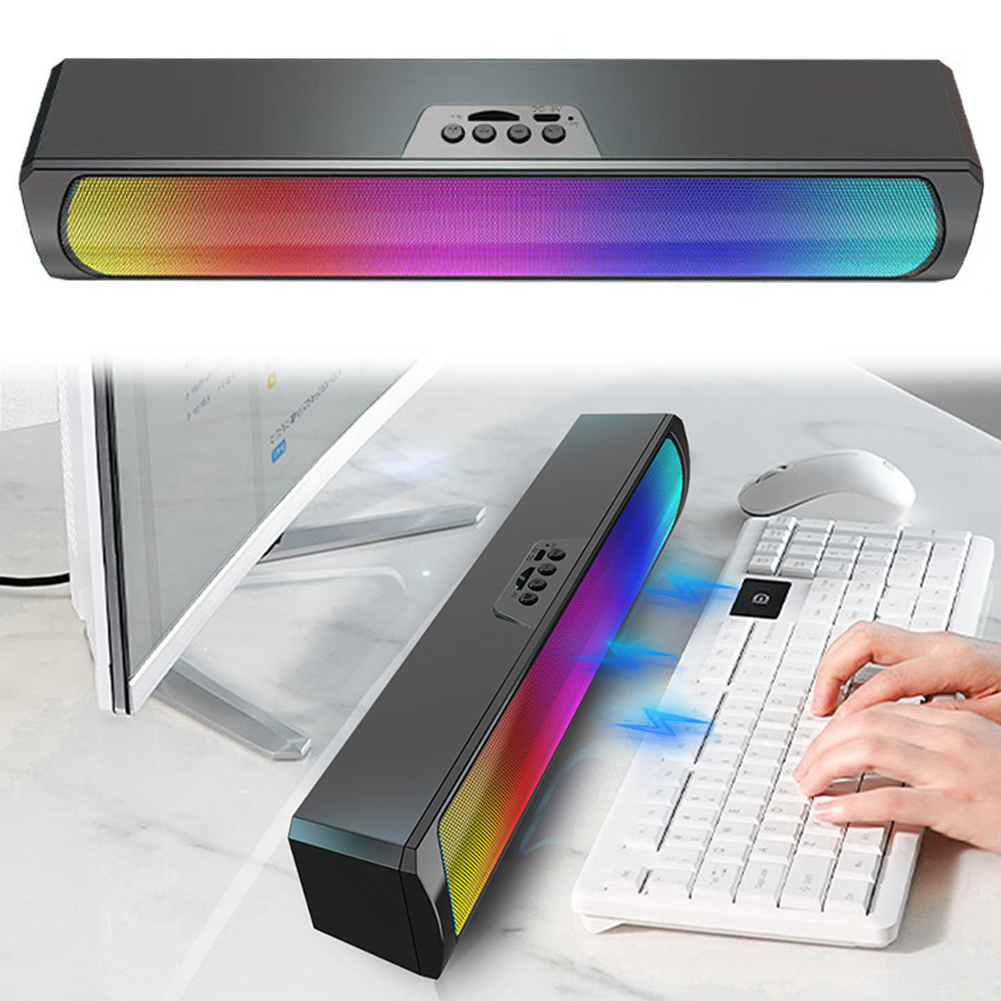 Caixa de Som Portátil para Com - Rgb Computer Soundbar For Pc avaliação e preço