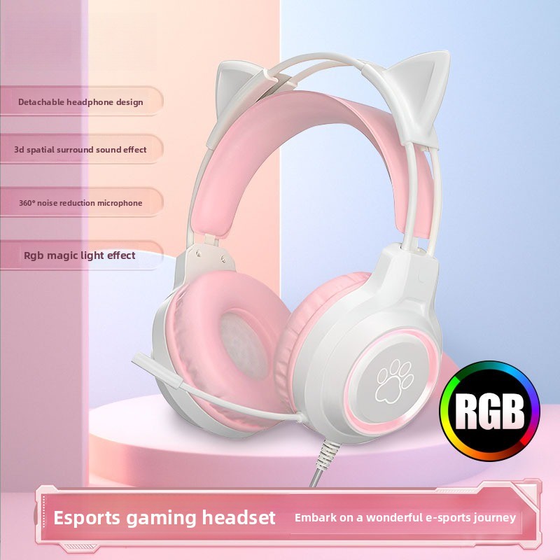 Fones de Ouvido RGB para Jogos - Gaming Headset With Mic Rgb avaliação e preço